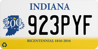 IN license plate 923PYF