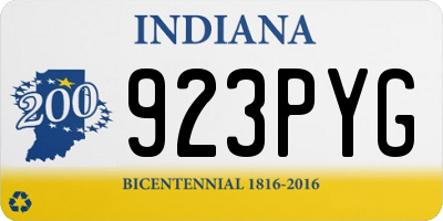 IN license plate 923PYG