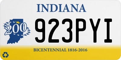 IN license plate 923PYI