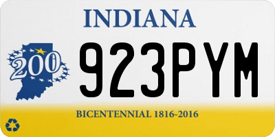 IN license plate 923PYM