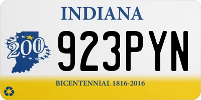 IN license plate 923PYN