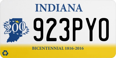 IN license plate 923PYO