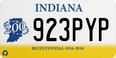 IN license plate 923PYP