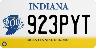 IN license plate 923PYT
