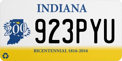 IN license plate 923PYU