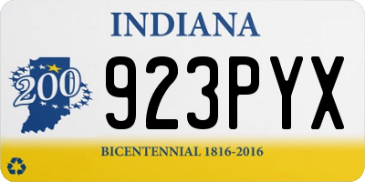 IN license plate 923PYX