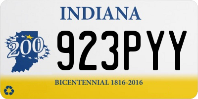 IN license plate 923PYY
