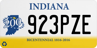 IN license plate 923PZE