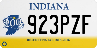 IN license plate 923PZF