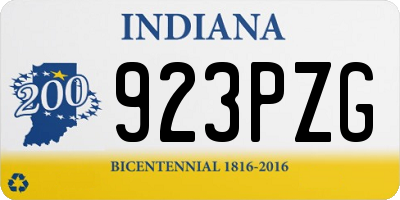 IN license plate 923PZG