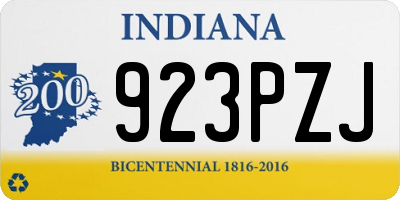 IN license plate 923PZJ
