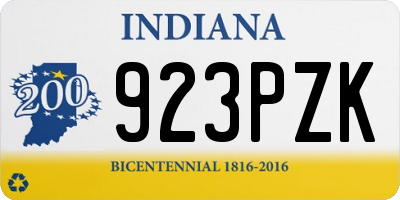 IN license plate 923PZK