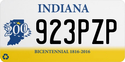 IN license plate 923PZP