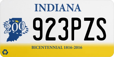 IN license plate 923PZS