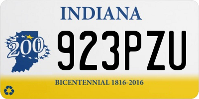 IN license plate 923PZU