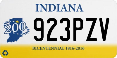 IN license plate 923PZV