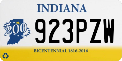 IN license plate 923PZW