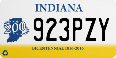 IN license plate 923PZY