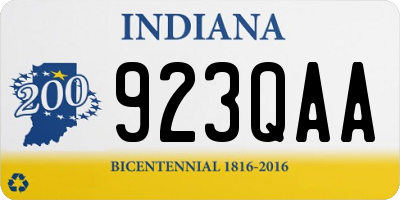 IN license plate 923QAA