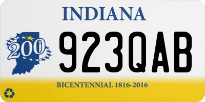 IN license plate 923QAB