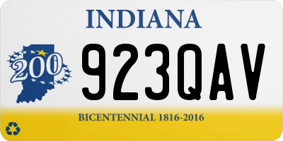 IN license plate 923QAV