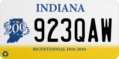 IN license plate 923QAW