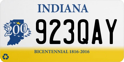 IN license plate 923QAY