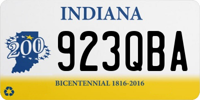 IN license plate 923QBA