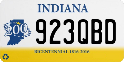 IN license plate 923QBD