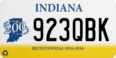 IN license plate 923QBK