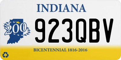 IN license plate 923QBV