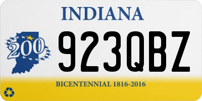 IN license plate 923QBZ