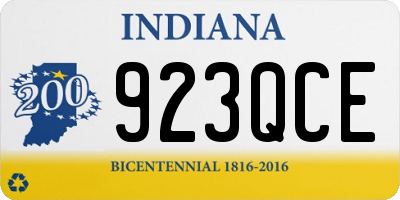 IN license plate 923QCE