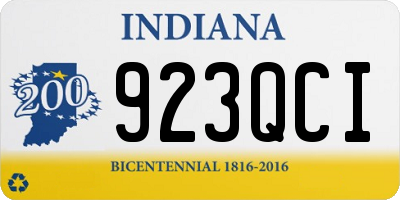 IN license plate 923QCI