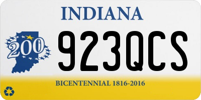 IN license plate 923QCS
