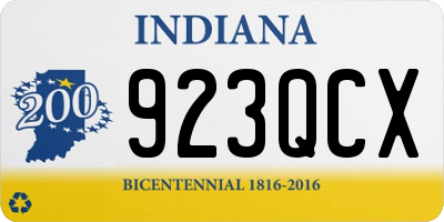 IN license plate 923QCX