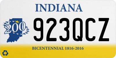 IN license plate 923QCZ