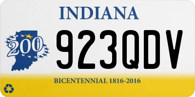 IN license plate 923QDV