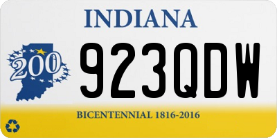 IN license plate 923QDW