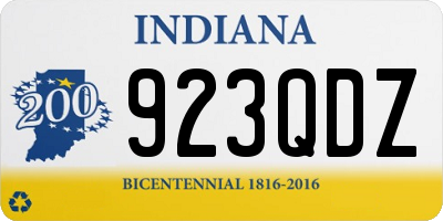 IN license plate 923QDZ