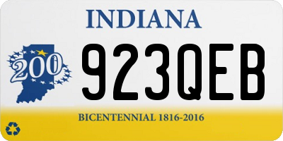 IN license plate 923QEB
