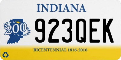 IN license plate 923QEK