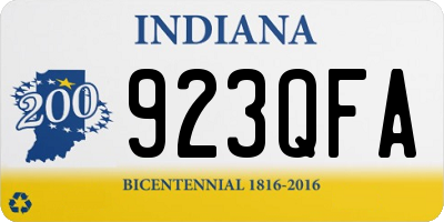 IN license plate 923QFA