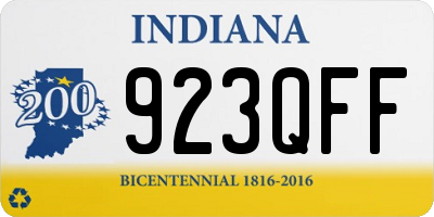IN license plate 923QFF