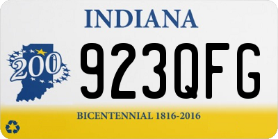 IN license plate 923QFG