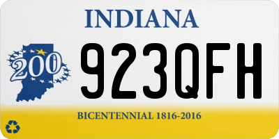 IN license plate 923QFH