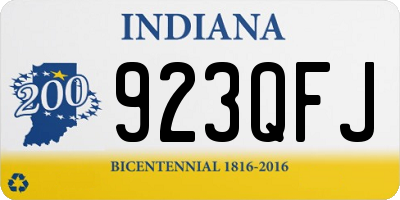 IN license plate 923QFJ