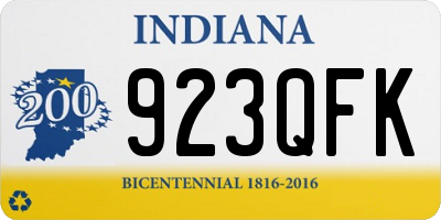 IN license plate 923QFK