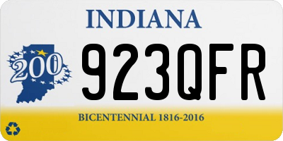 IN license plate 923QFR