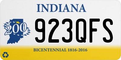 IN license plate 923QFS